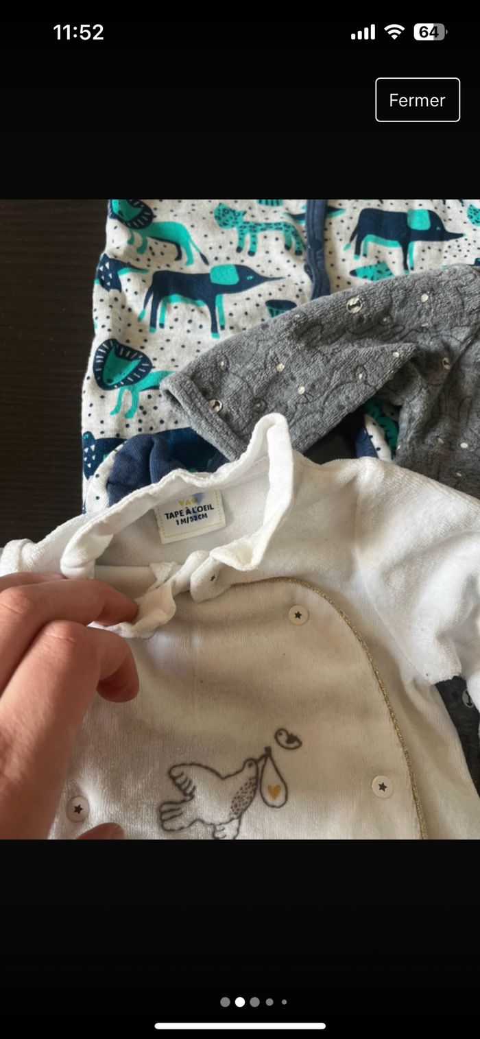 Pyjama taille 1 mois - photo numéro 2