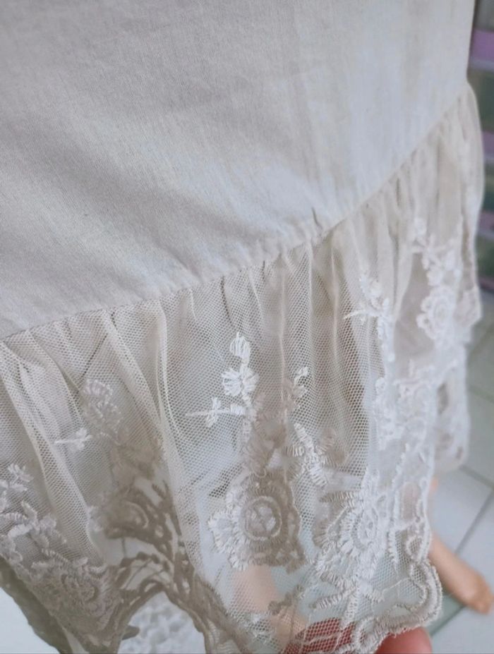Mini jupe taupe avec dentelle T36 J*8 - photo numéro 3