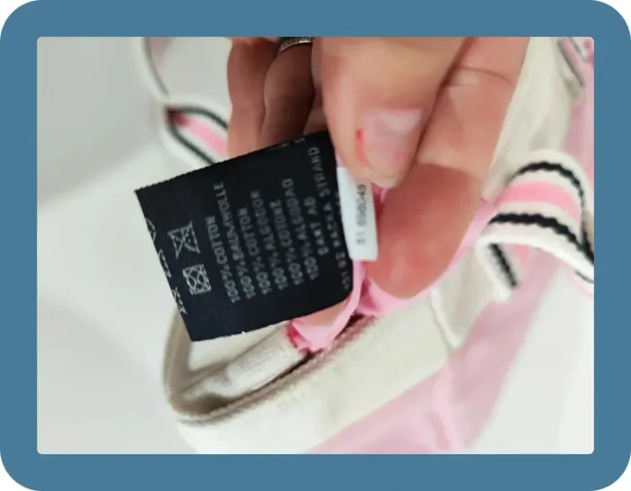 Petit sac à main rose et blanc Gant, bon état mais il y a plusieurs tâches, 18x19cm - photo numéro 6