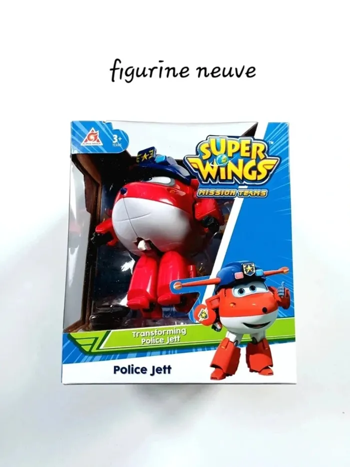 Figurine Super Wings Transforming Police Jett