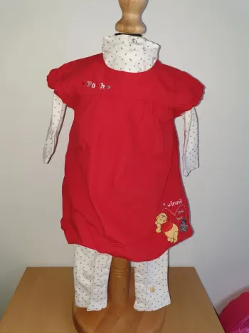 Ensemble robe et combinaison Winnie 12 mois