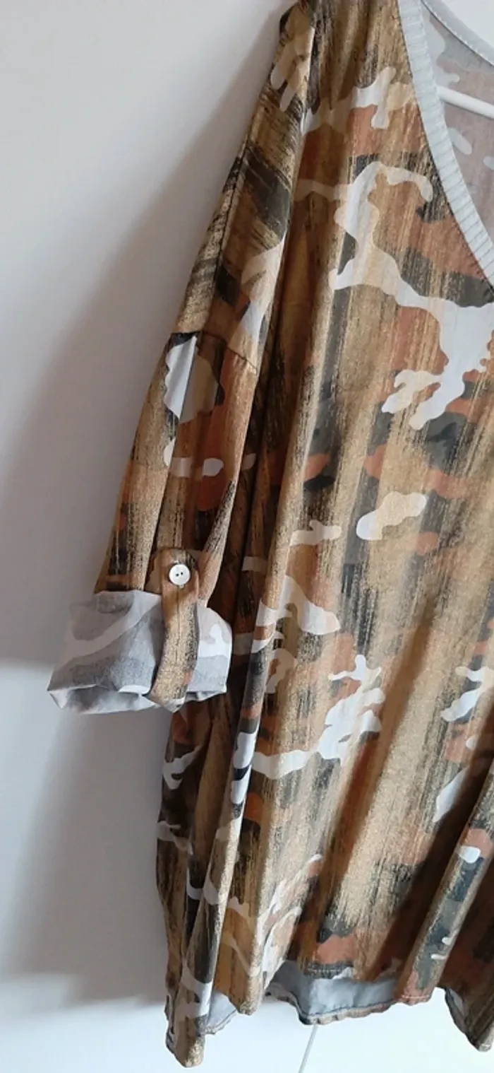 Tunique camouflage lurex gde taille - photo numéro 9