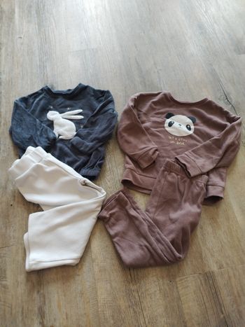 Lot de 2 pyjamas hiver 4 ans