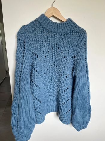 Gros pull loose tricot H&M bleu