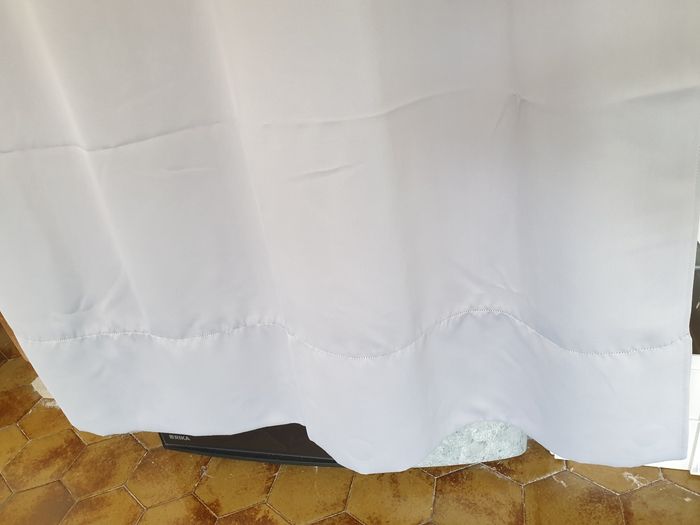 Rideau occultant gris a oeillets - photo numéro 5