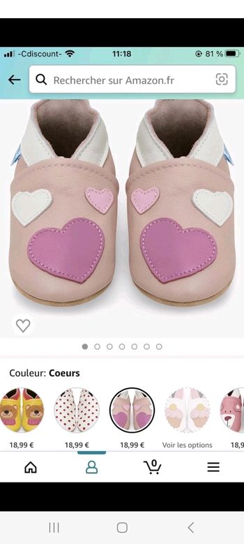 Chaussures bébé en cuir souple