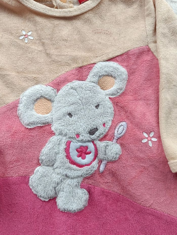 Pyjama grenouillère velours Fille 18 mois souris Tissaia - photo numéro 4