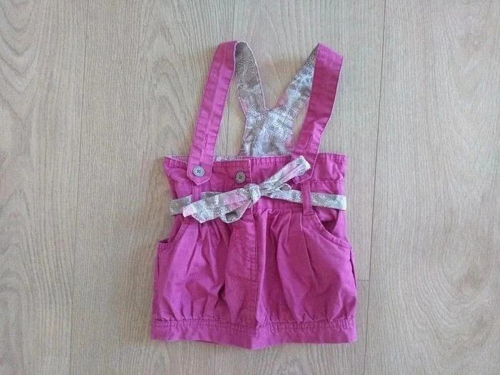 Ensemble fille robe fuschia , blouse et bandeau TAO 9 mois - photo numéro 2