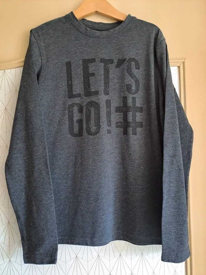 T-shirt garçon gris ML 10 ans tbe In extenso