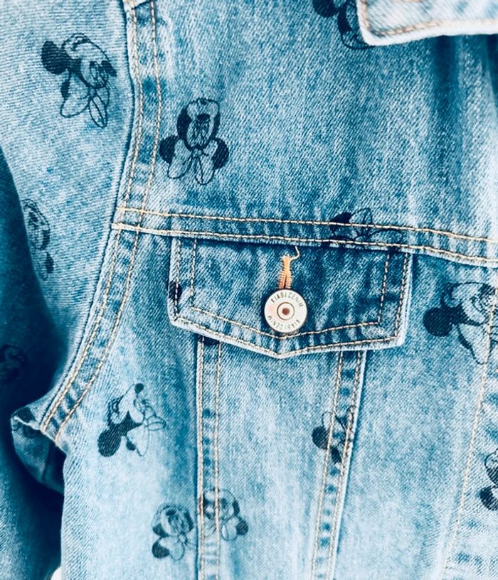 Veste jean Minnie logo - photo numéro 3