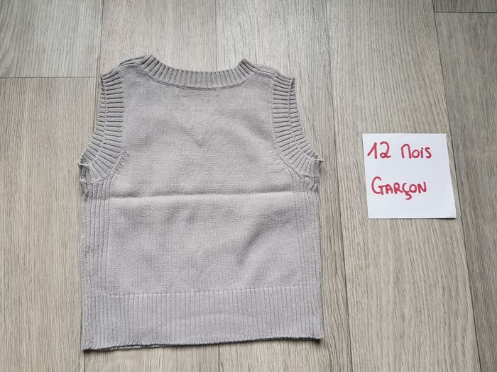 Pull sans manches 12 mois Garçon - photo numéro 2