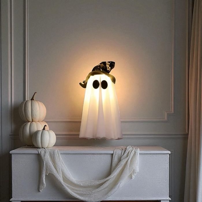 Déco Halloween – Fantôme lumineux suspendu
