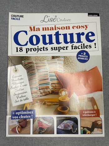 Magazine couture “Ma maison cosy” 18 projets faciles (+ 2 avancés)
