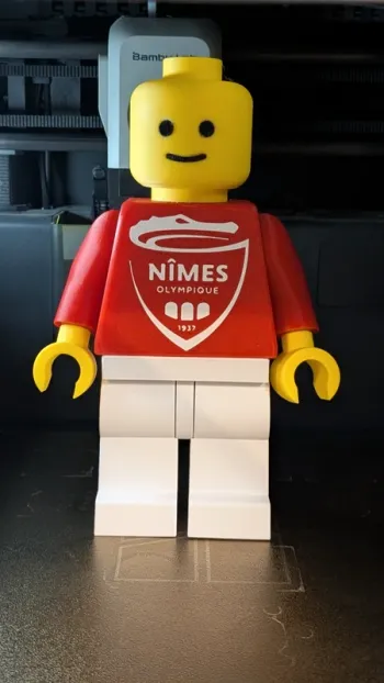 Figurine Nîmes Olympique – style briques – supporter / collection (20cm)
