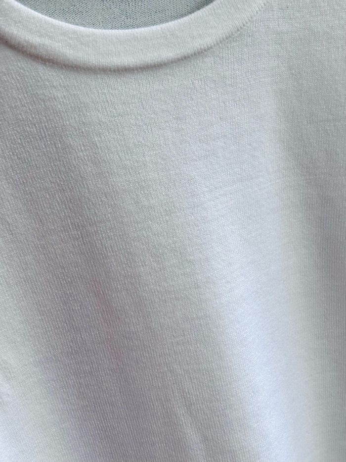 Pull fin col rond T42-44, M, crème Damart femme - photo numéro 3