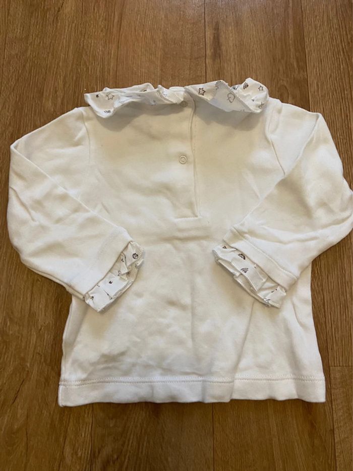 Haut à col blanc bébé 3/6M - photo numéro 2