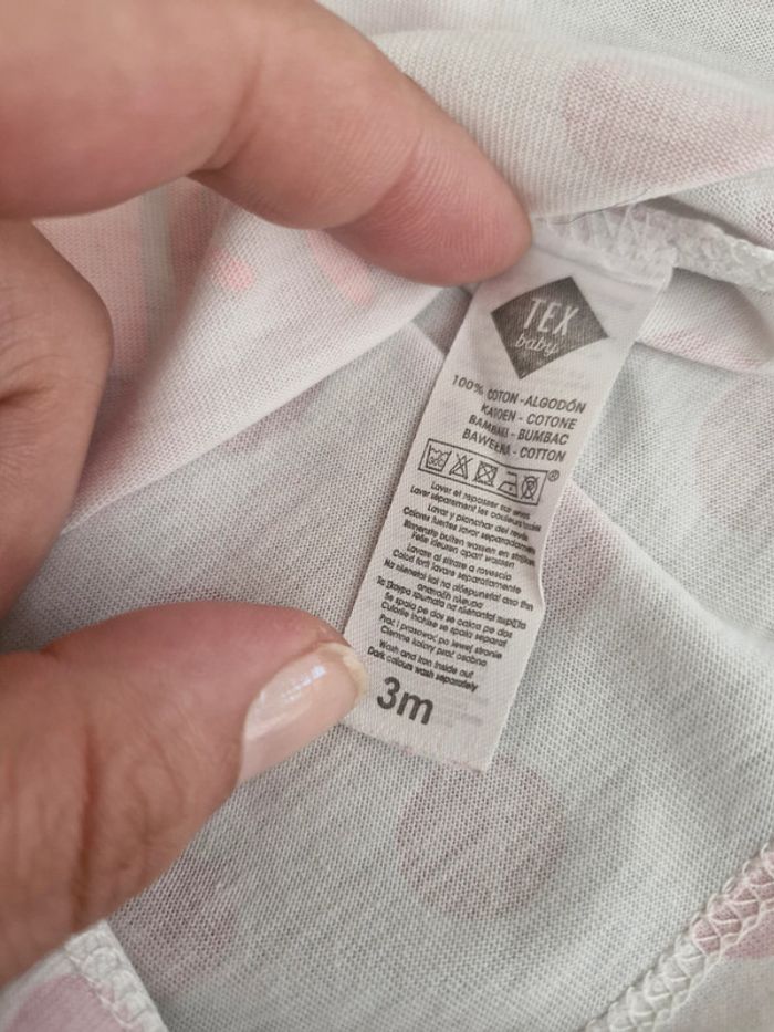 T-shirt manches longues bébé 3 mois Tex baby Coton - photo numéro 6