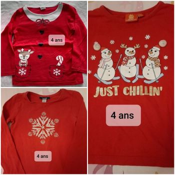 3 Tee-shirt de Noël 4 ans