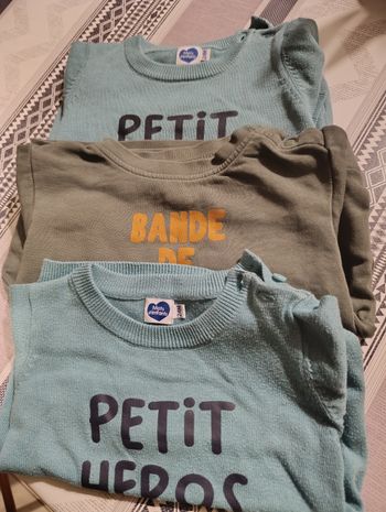 Pull garçon 24/36 mois lot de 3
