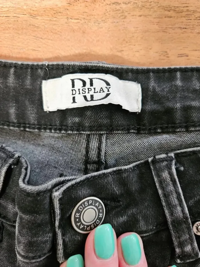 Jean skinny noir délavé R. Display - Taille 34 - Neuf avec étiquette - photo numéro 4