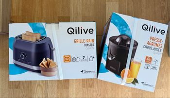 Grille Pain + Presse Agrumes Qilive