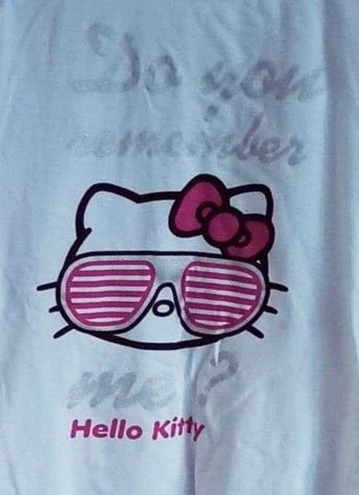 Débardeur blanc avec impression Hello Kitty - photo numéro 2