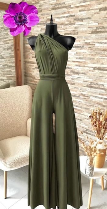 Combinaison dos nu vert sauge kaki 🌺