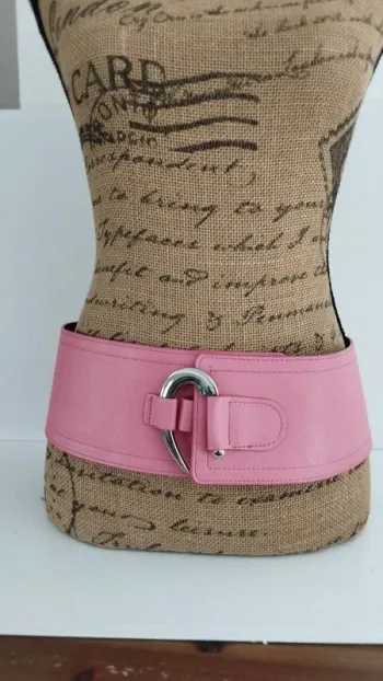 Ceinture large rose crochet 90 cm