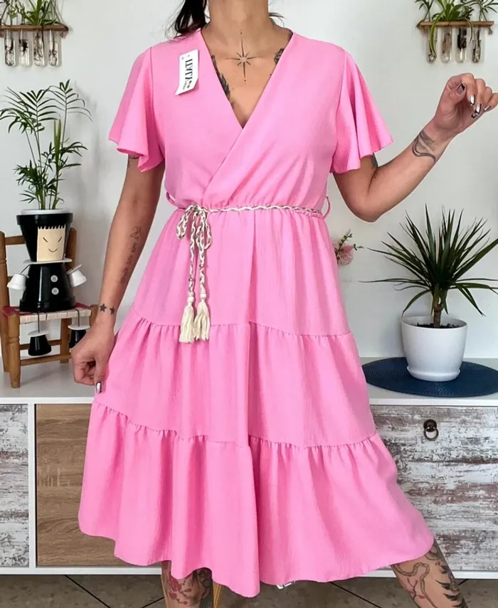 SOLDE Robe bohème fluide légère taille élastique taille unique - Italy moda - neuf - photo numéro 2