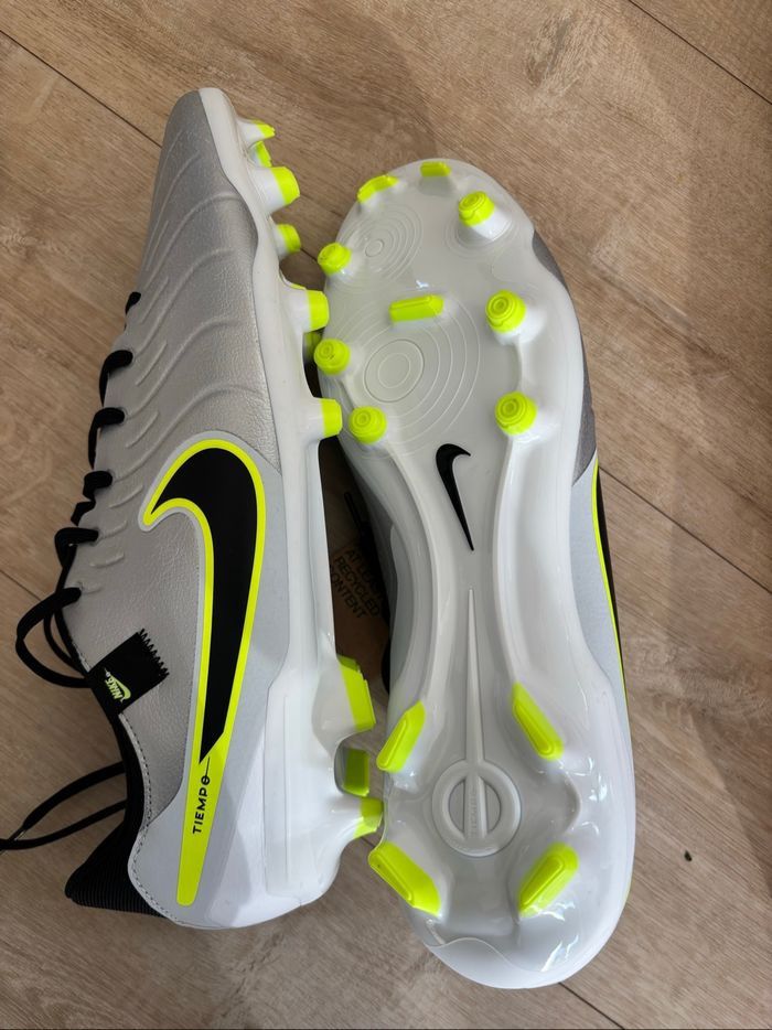 Chaussures Football Nike Tiempo Legend 10 X Academy FG/MG Argent 47 - photo numéro 4