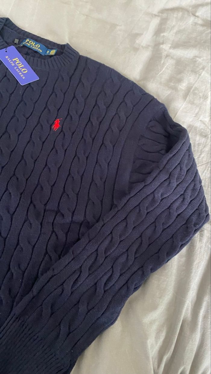 🔵 Pull Polo Ralph Lauren bleu marine – Neuf avec étiquette - photo numéro 3