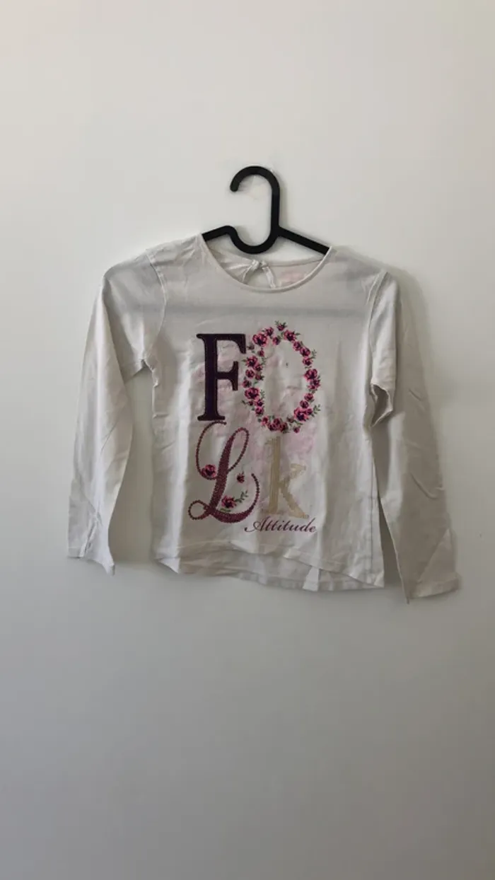 Tee shirt manche longues blanc