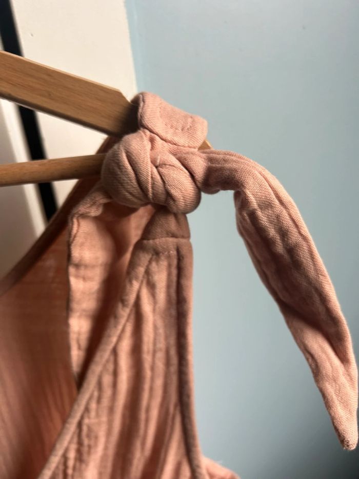 🌿 Robe grossesse / allaitement corail - gaze de coton - T42 - Neuve avec étiquette 🌿 - photo numéro 4