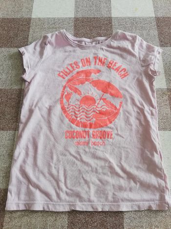 Tee shirt manches courtes rose Kiabi 6 ans
