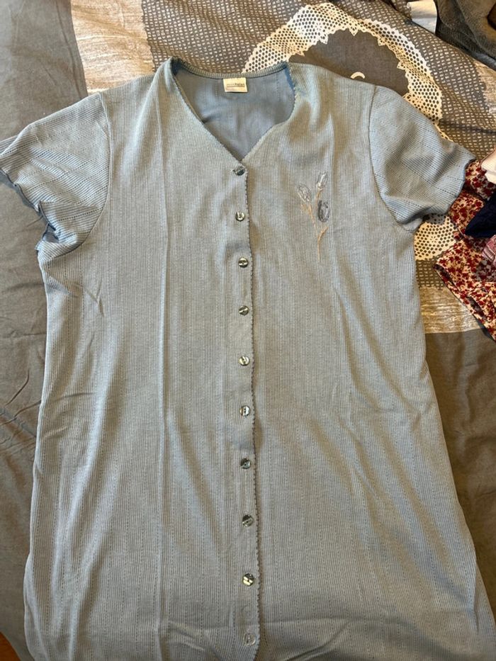 Chemise de nuit bleu