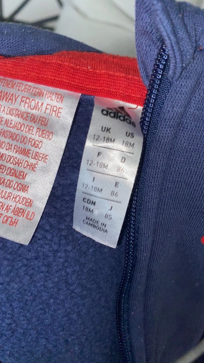 Gilet garçon Adidas 12-18 mois - photo numéro 2