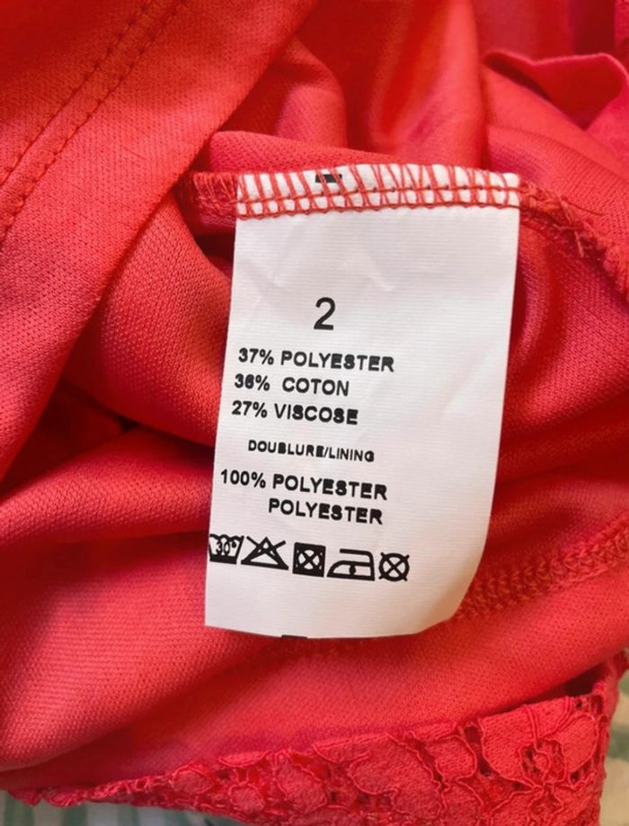 Robe d’été taille 2 corail Manoukian neuve - photo numéro 6
