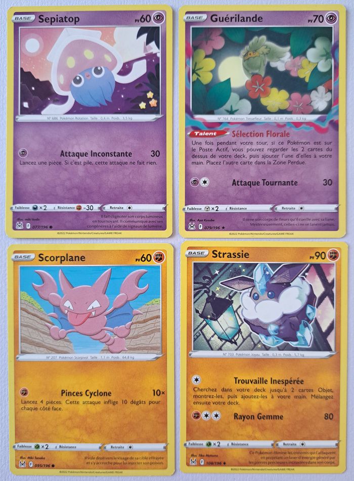 🃏 Lot de 12 cartes Pokémon JCC françaises 2022 Epée et Bouclier Origine Perdue - photo numéro 4