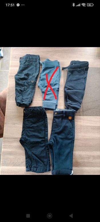 Lot 4 pantalons 6 mois