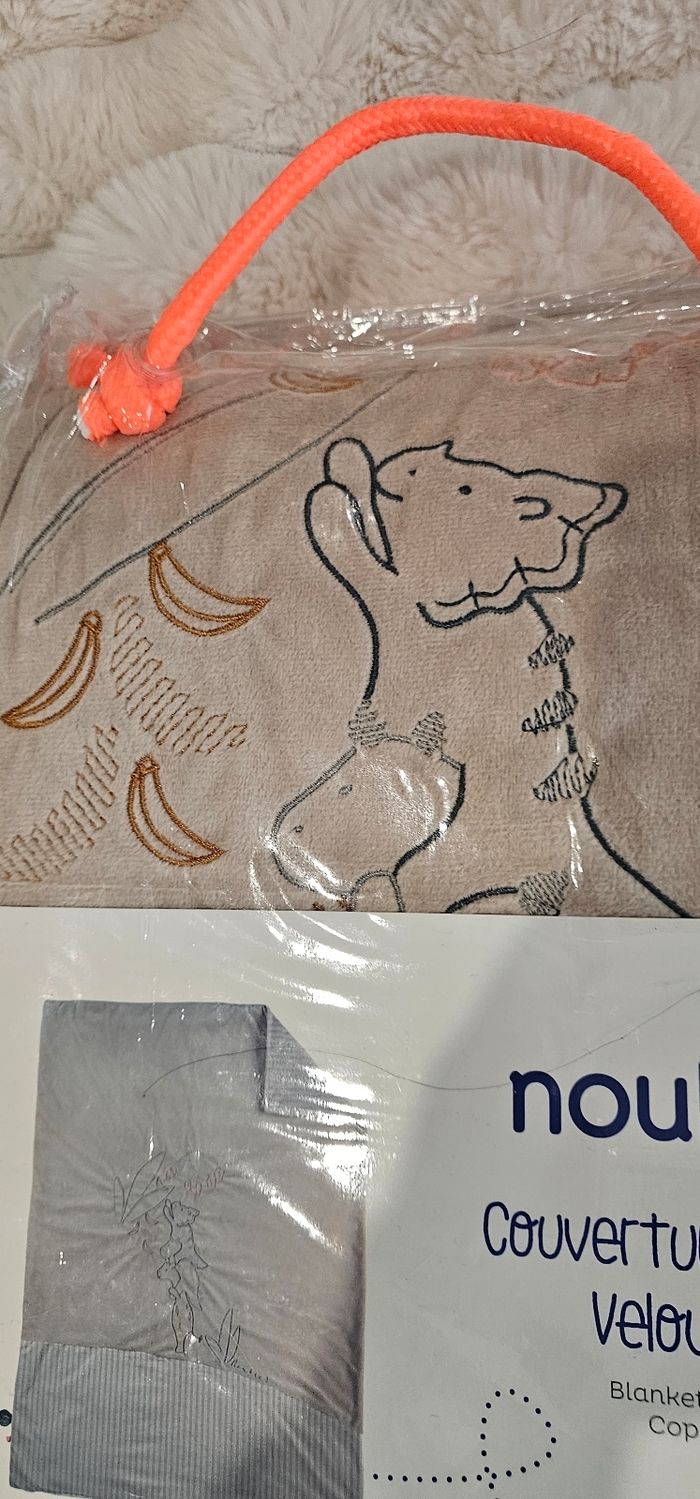 Magnifique couverture rhinocéros Noukie's 75×100 Neuf - photo numéro 2