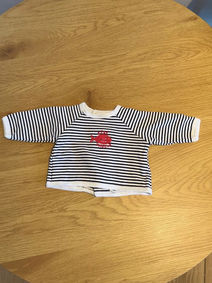 Pull à rayures bébé garçon taille 3 mois