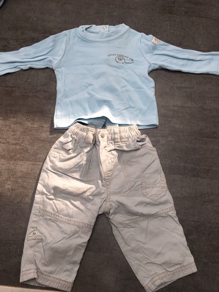 Ensemble pantalon teeshirt manches longues