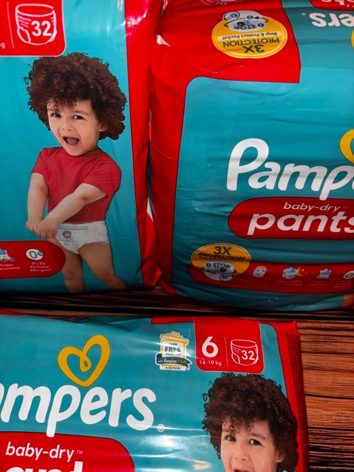 Trio- Pack De 96 Couches Pampers Baby-Dry Pants  Culotte Neuf Dans L’emballage  ( Format XXL ). - photo numéro 2
