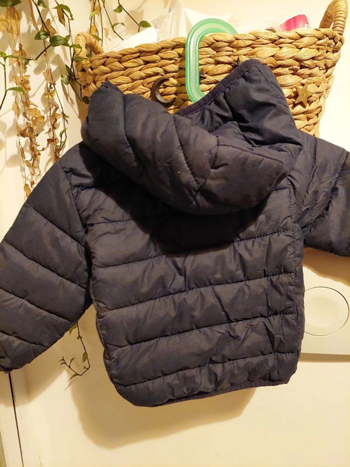 Doudoune bleue Obaibi taille 6 mois - photo numéro 3