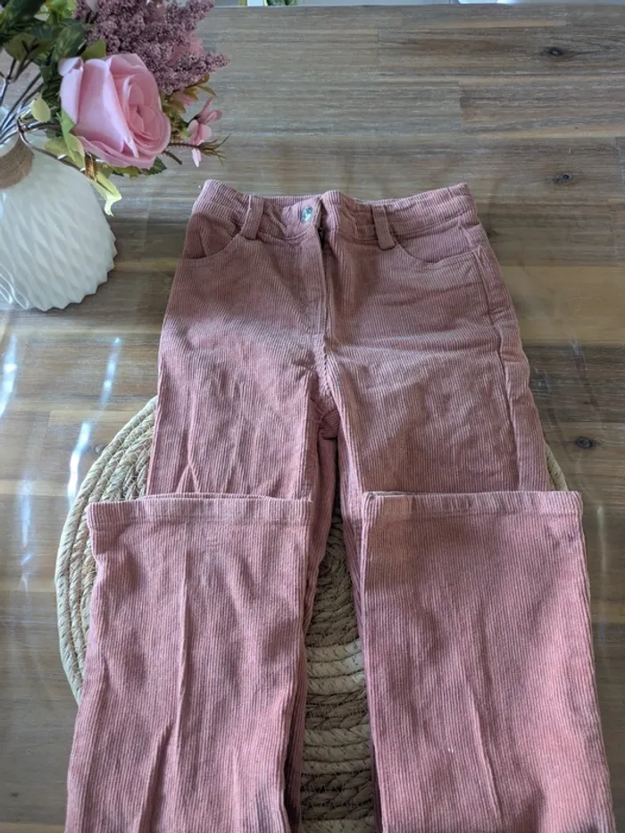 Pantalon velours rose