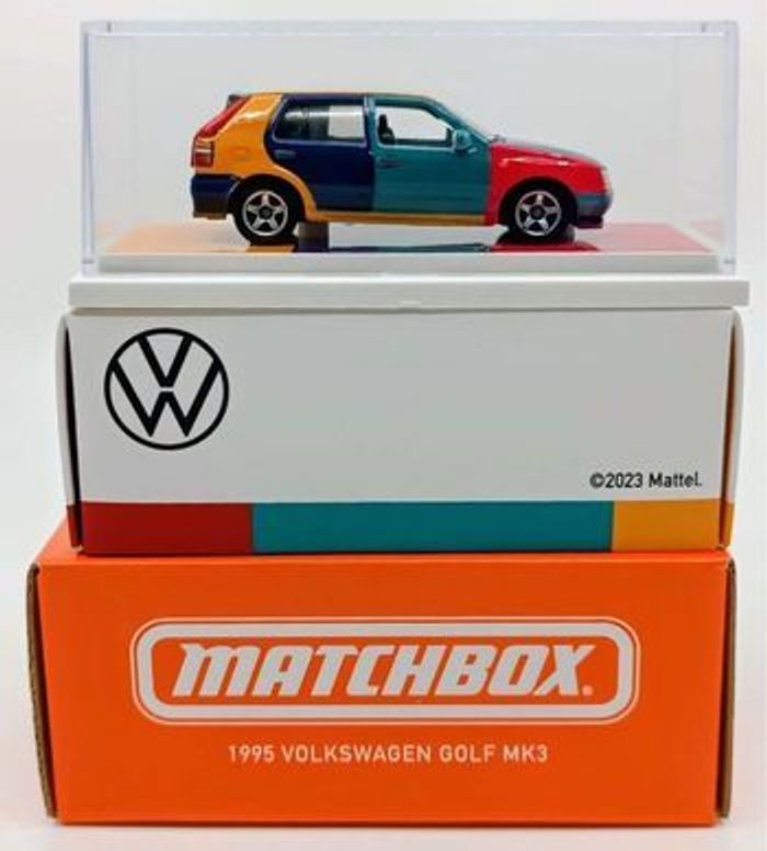 Voiture Golf matchbox mattel hotwheels métal 1/64 Volkswagen mk3 1995 harlequin