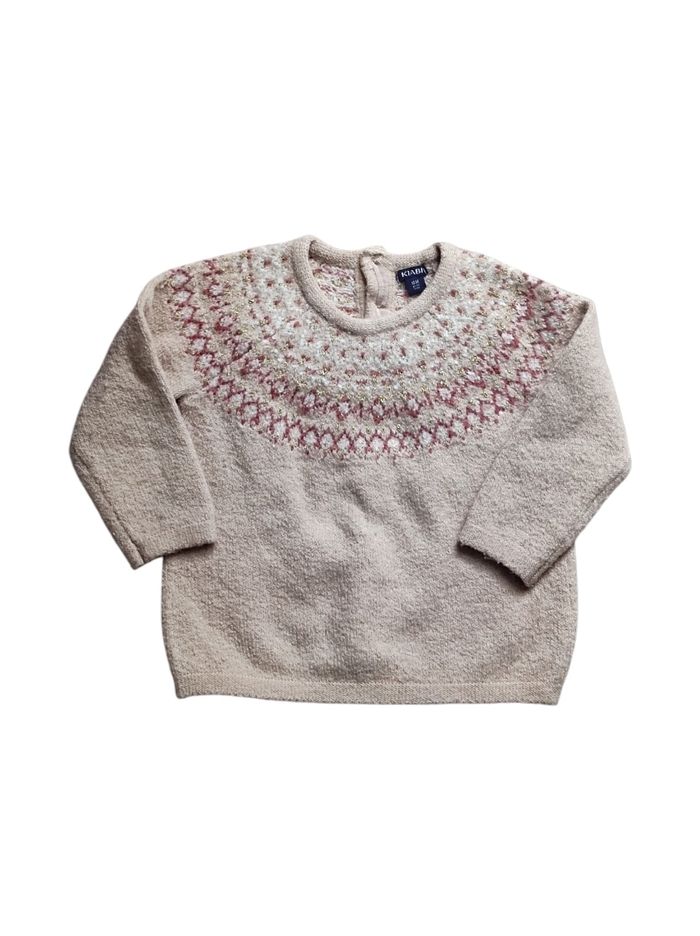 Pull beige imprimé 18mois
