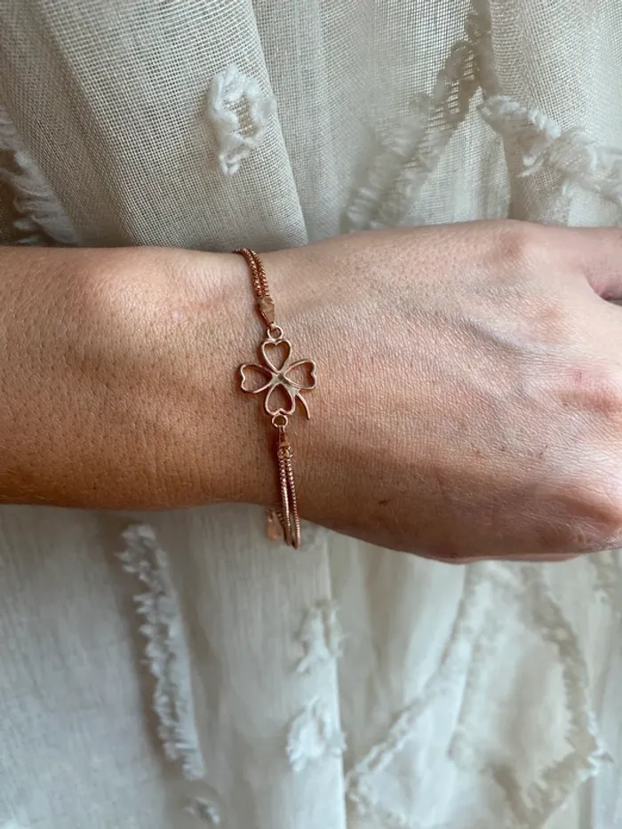 Bracelet trèfle en acier inoxydable - photo numéro 3