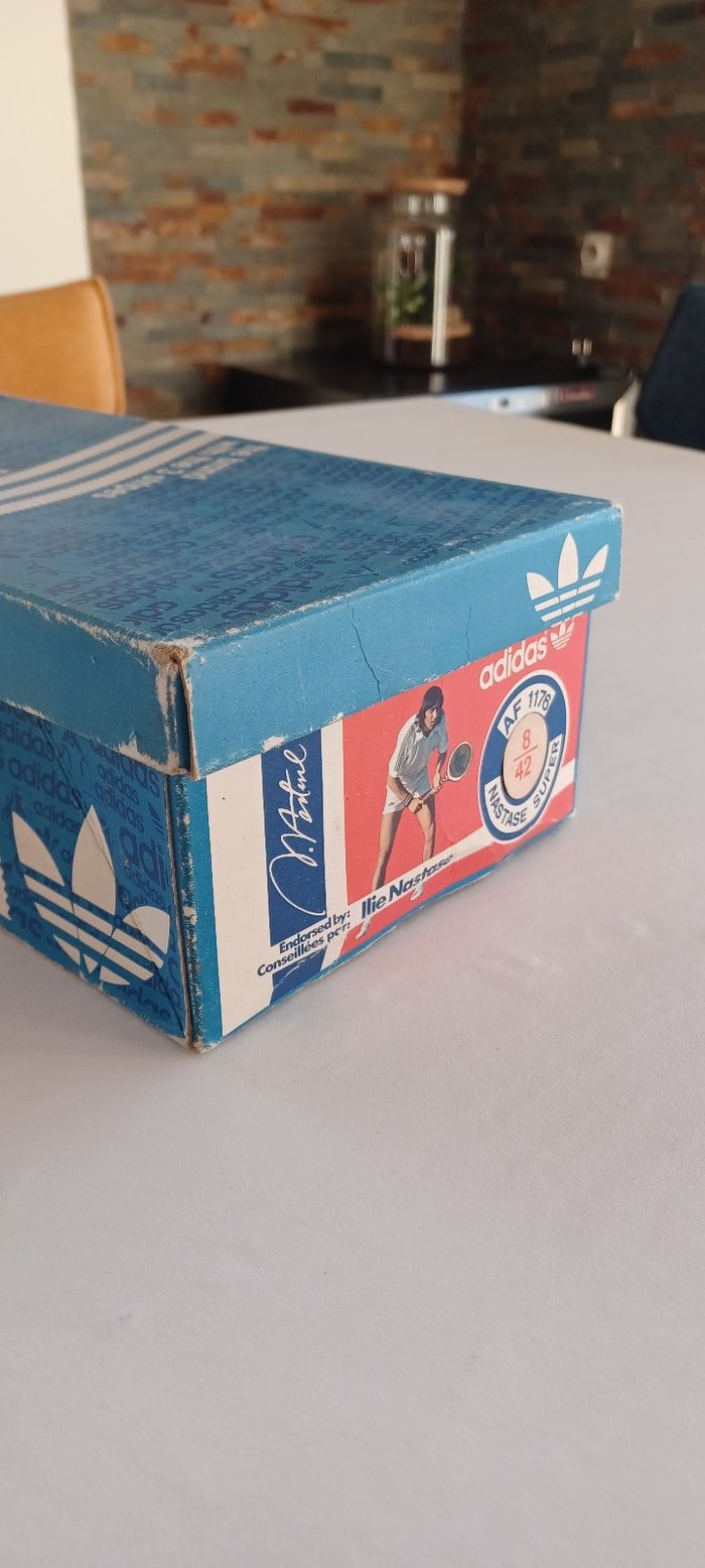 Boîte vide Adidas nastase année 70 très rare - photo numéro 8