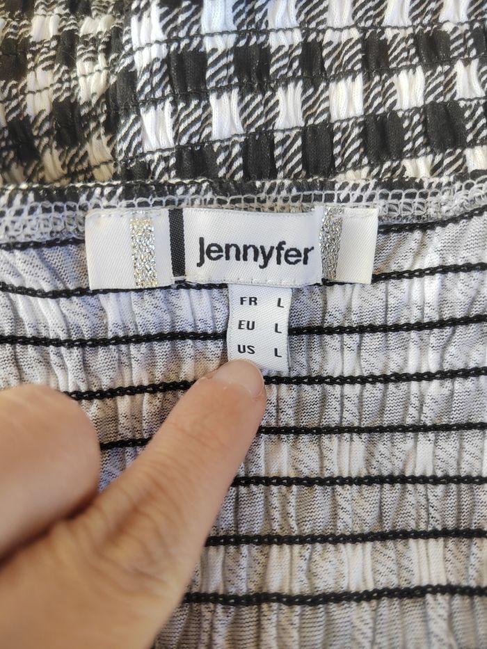 Robe à carreaux noir et blanc – Robe Vichy – Taille L – Jennyfer - photo numéro 6